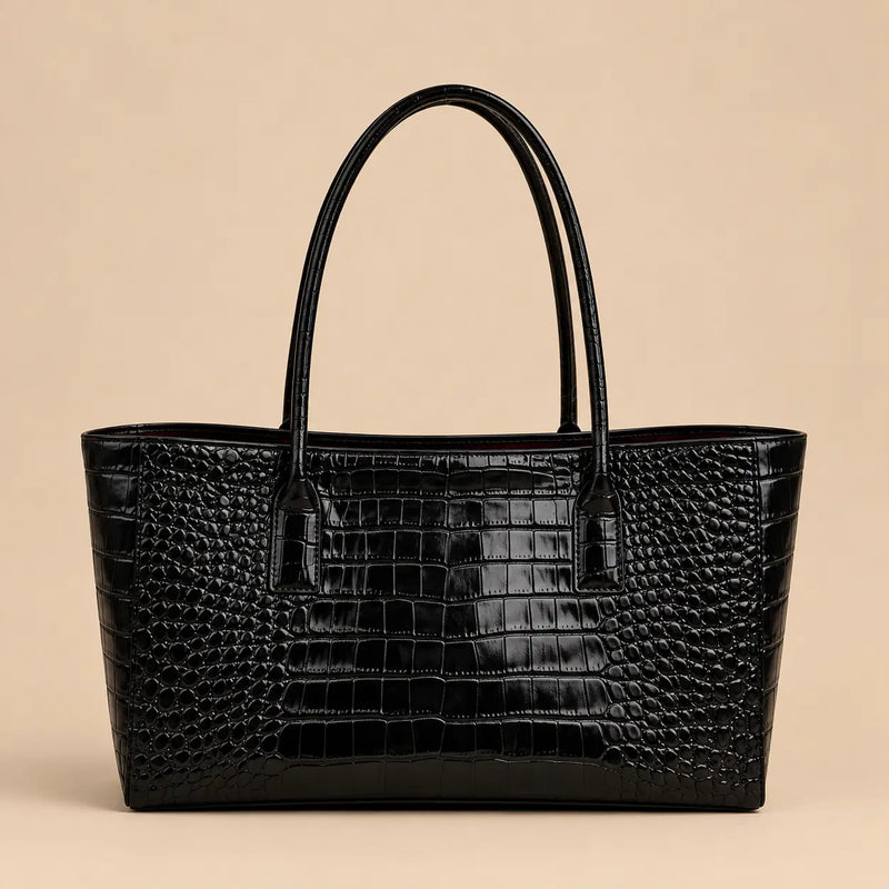 Croc-Embossed Work Tote