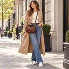 Woven-Texture Half-Moon Top-Handle Bag
