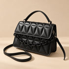 Quilted Chain Flap Crossbody