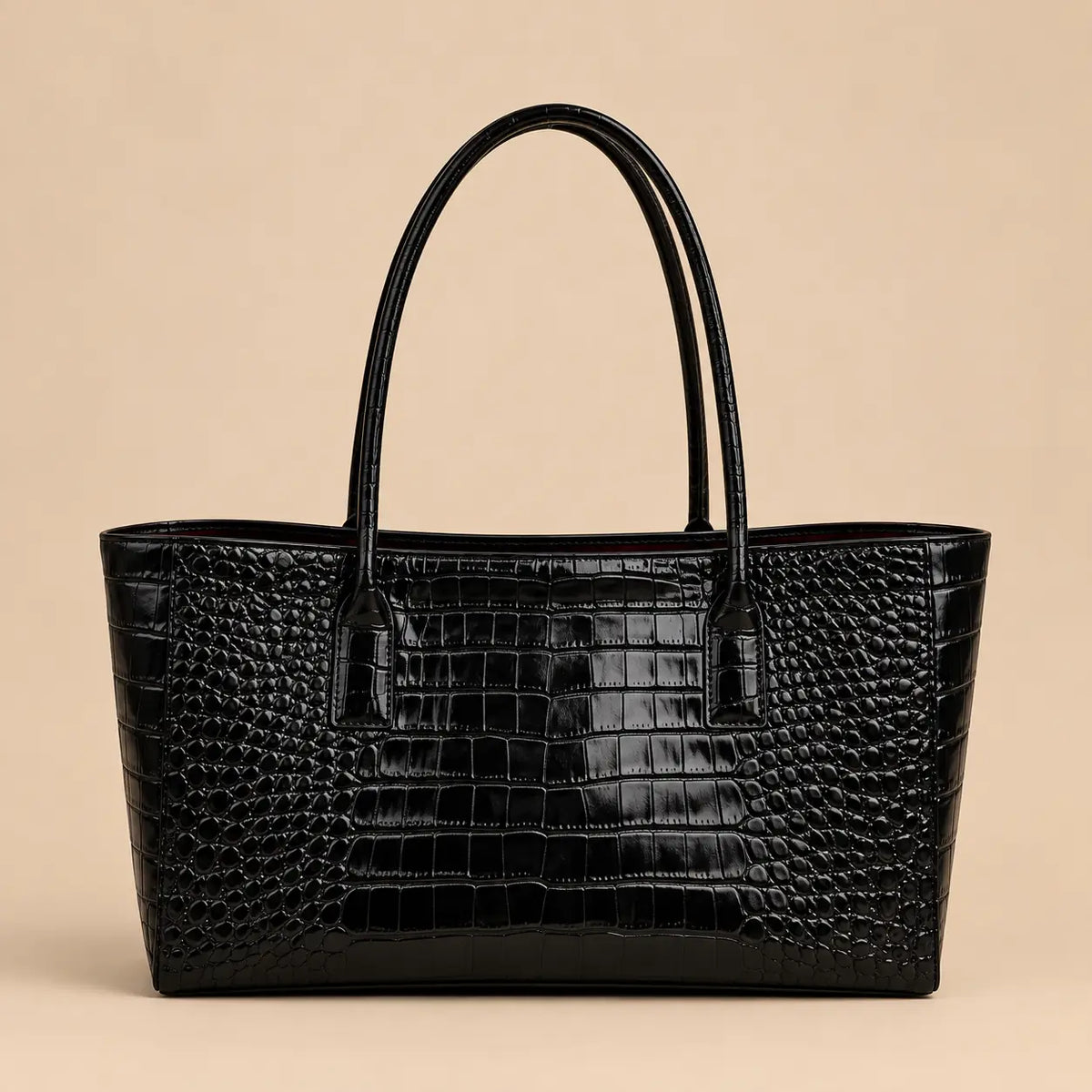 Croc-Embossed Work Tote