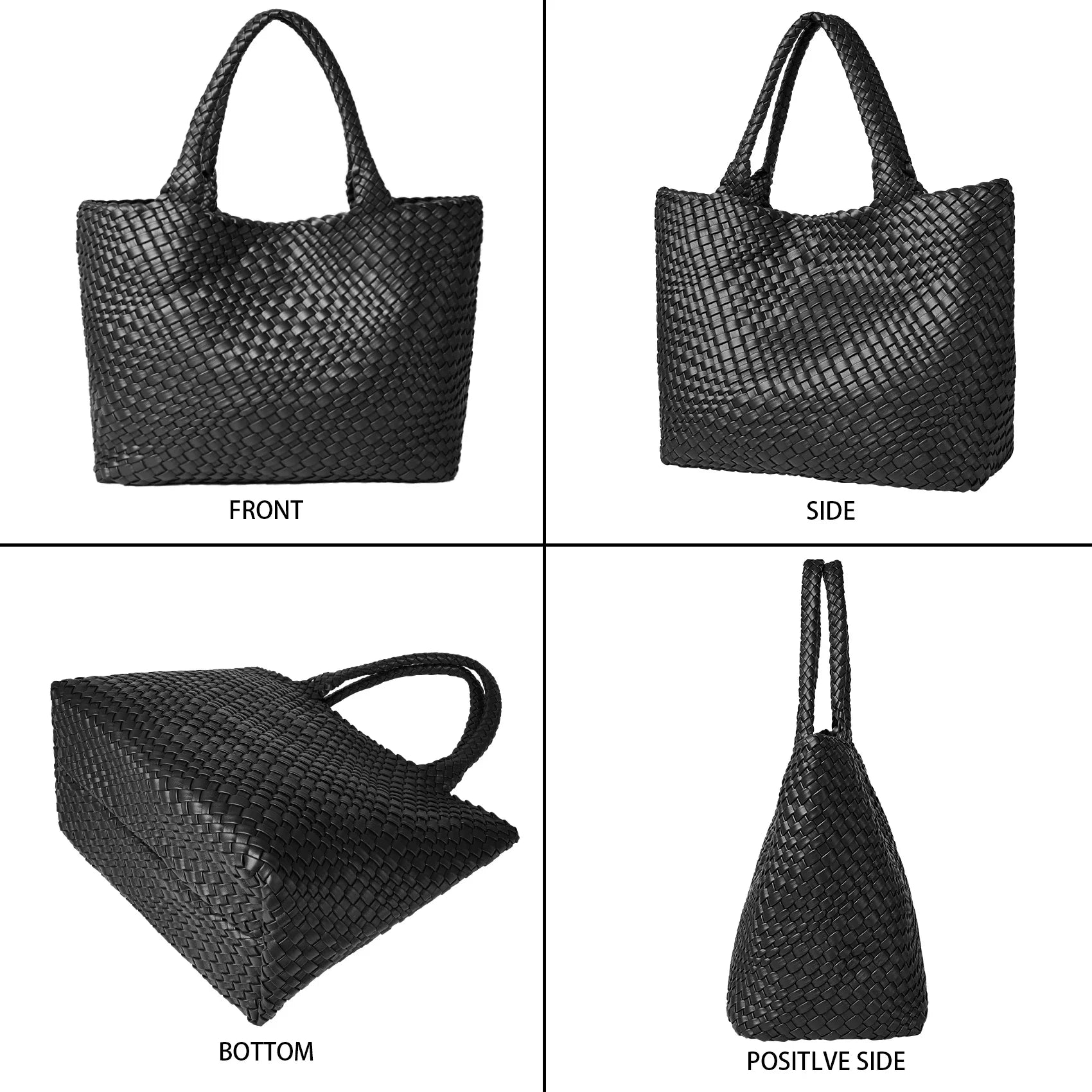 The Everyday Woven Tote - handle detail