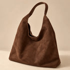 Oversized Faux-Suede Slouchy Shoulder Bag